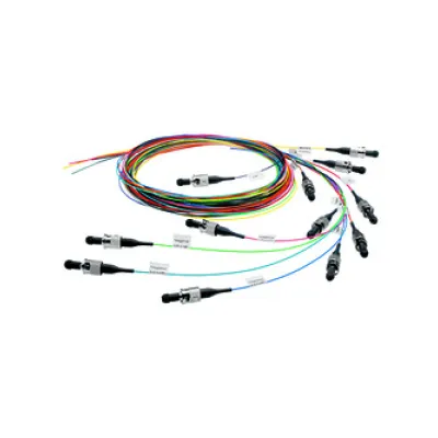 Telegärtner Faserpigtail-Set 100012044 | LWL-Pigtail SC | OM3 50/125µm | 12x SC Stecker | Multimode | 2m | türkis