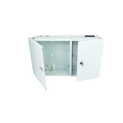 TELEGÄRTNER LWL Wandverteiler H02050A0295 | Modular | bis 120 Fasern | 3HE | 390x260x100mm | Stahl | RAL7035 Grau