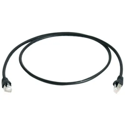 Telegärtner Patchkabel S/FTP Cat.6A 25m L00006A0055 | RJ45 8(8) | 1:1 Belegung | LSZH flammwidrig | AWG27 | schwarz