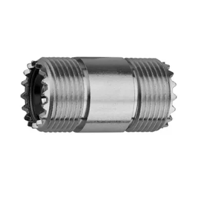 Telegärtner Koax-Kupplung J01042A0637 | UHF Buchse/Buchse | PL 258 UG-299/U | 50 Ohm | gerade | f-f | silber