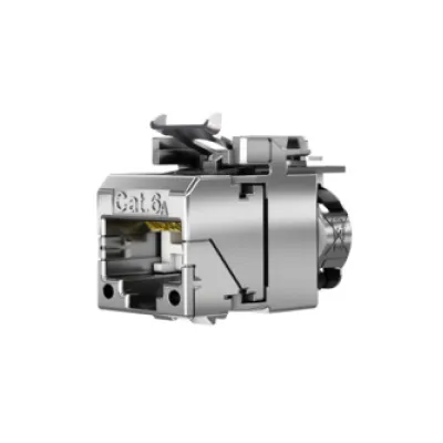 Telegärtner AMJ-SL Modul J00029A6110 Cat.6A RJ45 Buchse | geschirmt | werkzeuglos | 10Gbit | Silber