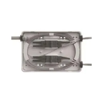 Telegärtner MICRO-Spleißbox H02050A0109 | LWL Glasfaser | 4x SC-Kupplung | Spleißhalter | Wandmontage