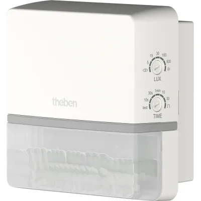 THEBEN Bewegungsmelder TECTA D180 WH | 180° Erfassung, 14m Reichweite, Aufputz, IP55, 230V, weiß