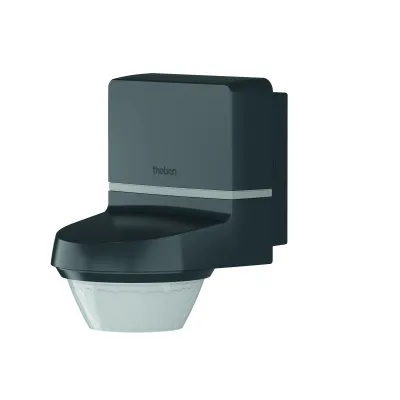 Theben Bewegungsmelder TECTA D280i AN 1010111 | PIR Sensor 280° 24m | App-Steuerung Bluetooth | IP55 | anthrazit