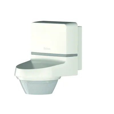 THEBEN Bewegungsmelder TECTA D280i WH 1010110 | 280° PIR | 24 m Reichweite | IP55 | Bluetooth App | Aufputz | weiß