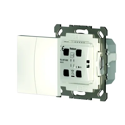 Theben Funk-Taster PB 4 RF KNX 4961615 | 2/4-fach | Dimmaktor | Unterputz | 4 Eingänge | KNX RF | Data Secure