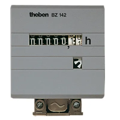 Theben Betriebsstundenzähler BZ 142-3 | analog | 230V AC | 50 Hz | Fronttafeleinbau 48x48mm | IP65 | anthrazit