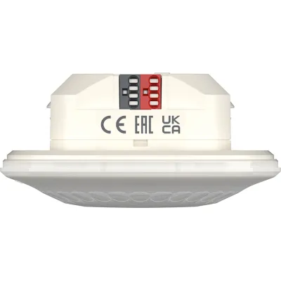 THEBEN Bewegungsmelder LUXORliving BI360 4800355 | Deckenmontage Unterputz | 360° Ø12m | Temperatursensor | weiß