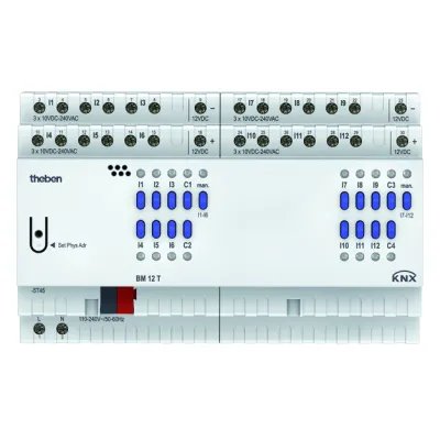 Theben BM 12 T KNX 4940235 | KNX Binäreingang 12-fach | 8–250V AC/DC | REG 8TE | LED-Anzeige | IP20