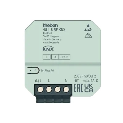 Theben Funk-Heizungsaktor HU 1 S RF KNX 4941641 | 1-fach Unterputz | KNX Data Secure | 230V | Ventilschutz
