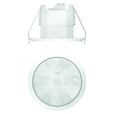 Theben Präsenzmelder theRonda S360 KNX Flat DE 2089560 | KNX Deckeneinbau | 360° | bis 8m Erfassung | IP54 | weiß