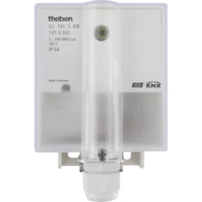 Theben Kombisensor LUNA 131 S KNX 1319201 | Helligkeits- und Temperatursensor | Wetterstation | IP44 | Aufputz | weiß