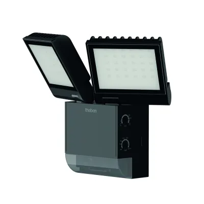 THEBEN LED-Strahler theLeda S17-100 BK 1020803 | 17W 1800lm | Bewegungsmelder | IP55 | 4000K neutralweiß | schwarz