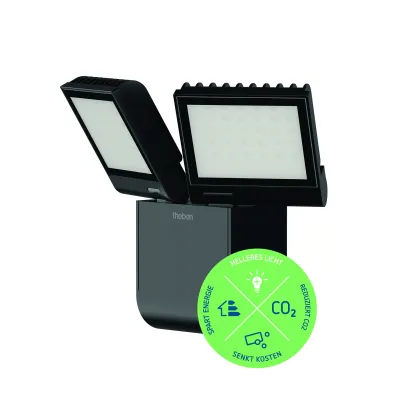 THEBEN LED-Strahler theLeda S17-100L BK | 17W | 1800lm | 4000K neutralweiß | IP55 | drehbar | schwarz