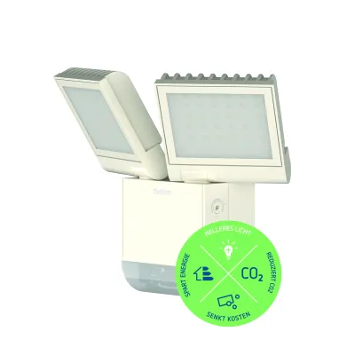THEBEN LED-Strahler theLeda S17-100 WH 1020802 | Bewegungsmelder | 17W | 1800lm | 4000K | IP55 | drehbar | weiß