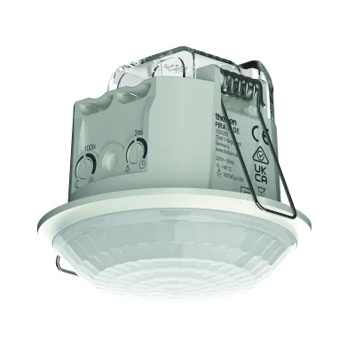 Theben Bewegungsmelder PIRA T8 DE 1030200 | PIR Sensor 360° | Deckenmontage | 230V | 1000W | IP21 | Weiß