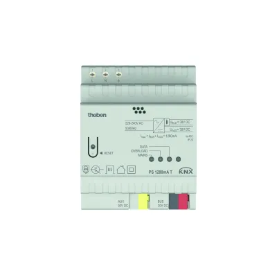 Theben Spannungsversorgung PS 1280 mA T KNX 9070959 | KNX Bus | 1280mA | 30V DC | REG 4TE | integrierte Drossel