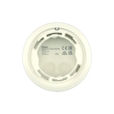 THEBEN Aufputzrahmen LUXA 103 B WH 9080019 | Präsenzmelder-Gehäuse | für LUXA 103 KNX & LUXORliving BI360 | weiß
