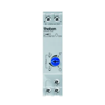 Theben DIMAX 532 plus | Universaldimmer REG | 0-400W | automatische Lasterkennung | weiß