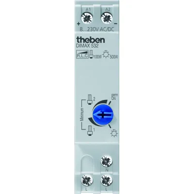 Theben DIMAX 532 plus | Universaldimmer REG | 0-400W | automatische Lasterkennung | weiß