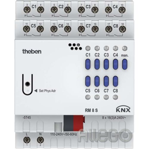Bild: Theben Schaltaktor 8-fach RM 8 S KNX