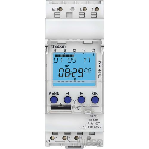 Bild: Theben Schaltuhr digi 230VAC 6110130 TR 611 top3 1kan Wechs 87600h REGTheben Sch