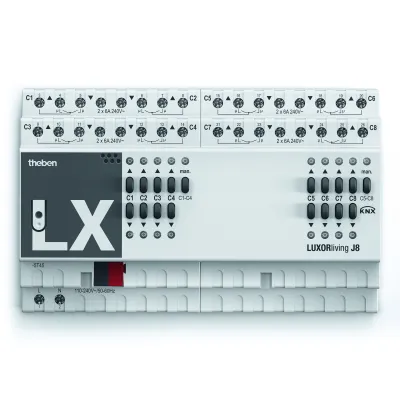 Theben Jalousieaktor LUXORliving J8 4800455 | 8-fach REG | Smart Home Steuerung Jalousien Rollladen | KNX | IP20