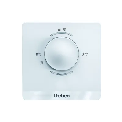 Theben Raumthermostat LUXORliving R718 4800480 | Smart Home | KNX | Einzelraumregelung | Aufputz | 5-30°C | Weiß