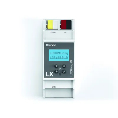 Theben LUXORliving IP1 Systemzentrale | Smart Home Steuerzentrale | Ethernet | REG-Montage | IP20 | 2TE | 4800495