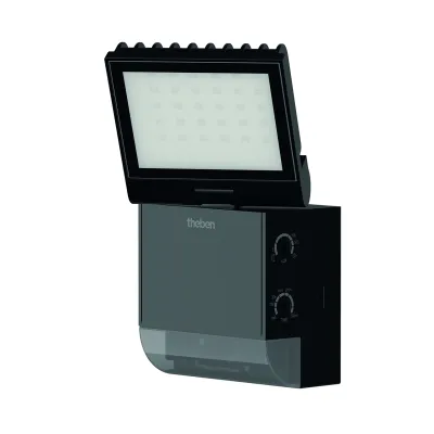 THEBEN LED-Strahler S8-100 BK 1020801 | 8,5W | 900lm | Bewegungsmelder | Wandmontage | IP55 | 4000K | schwarz