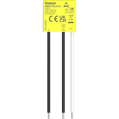 Theben UP-Dimmer DIMAX 540 plus B 5400130 | Unterputz-Dimmer für LED, Glüh- & Halogenlampen | 0-150W | Weiß