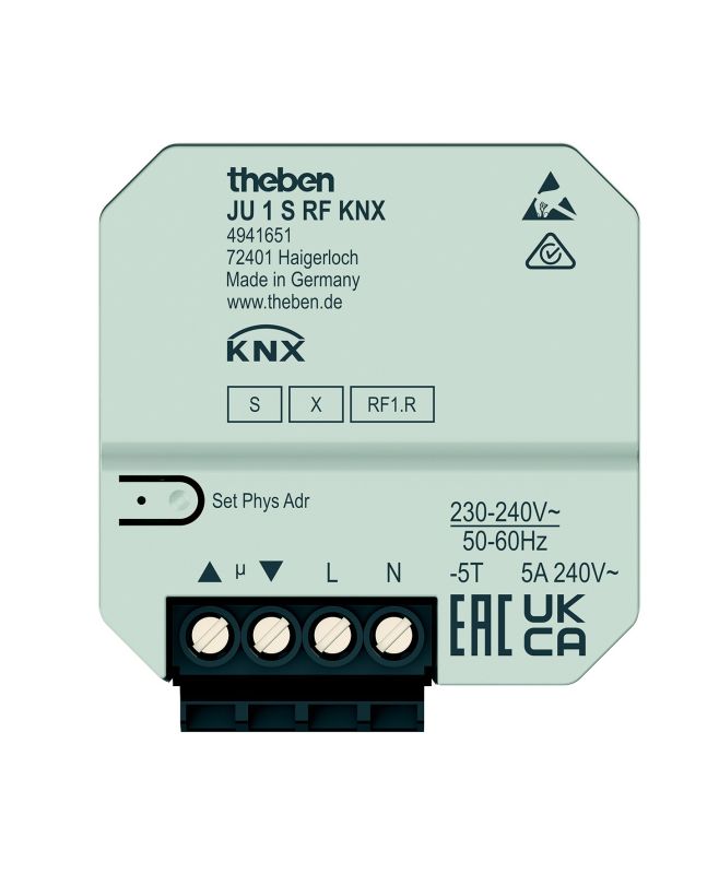 THEBEN UP-Funk-Jalousieaktor JU 1 S RF KNX