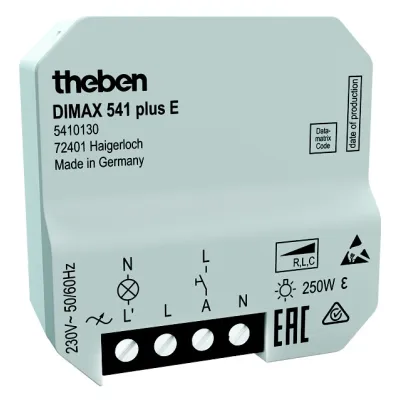 Theben UP-Universaldimmer DIMAX 541 plus E 5410130 | Unterputz-Dimmer für LED & Glühlampen | 0–250W | weiß