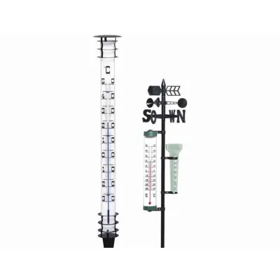 TFA Dostmann Gartenthermometer Jumbo 12.2002 | Analog | 115 cm | Metall & Acrylglas | wetterfest | Erdspieß | schwarz