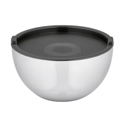 ELO Thermoschüssel Hei&Kalt 53519 | Edelstahlschüssel mit Deckel Ø17cm | doppelwandig | 1,2l | spülmaschinengeeignet