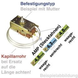 Thermostat Danfoss 077B3641 Universal für Kühlschrank Gefrierschrank