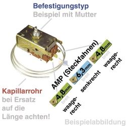 Thermostat + Lampenfassung Ranco K59-S1890/500 Whirlpool 484000008569 Original