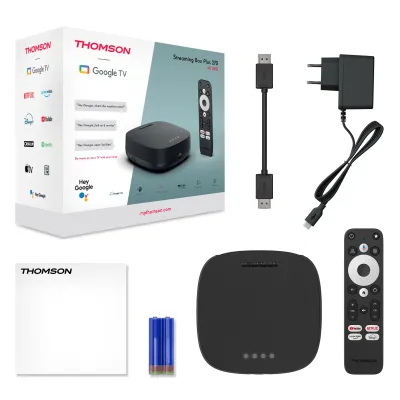 THOMSON StreamView 4K Dongle 270 | Android TV Box | Google TV | 32GB | Dolby Vision | Dolby Atmos | Wi-Fi 6 | Ethernet