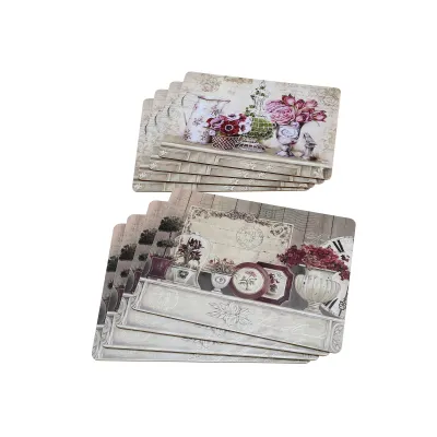 Tischset Blume m. Kork 4tlg.