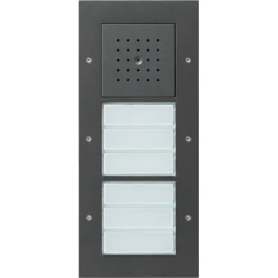 Gira Türstation AP 6fach 126867 | Aufputz Türsprechanlage | Bus-System | 6 Ruftasten | Vandalismusschutz | anthrazit