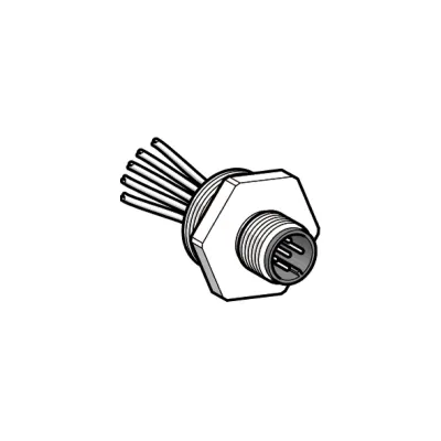 Telemechanique Sensors Rundsteckverbinder Einsatz XZCE13M125M | 5-polig | M12 | Pg13,5 | 100mm | IP67 | Metall | 300V