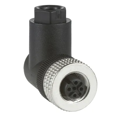Telemechanique Sensors Leitungsdose M12 Winkel XZCC12FCM40B | 4-polig | IP67K | Schraubanschluss | Kunststoff