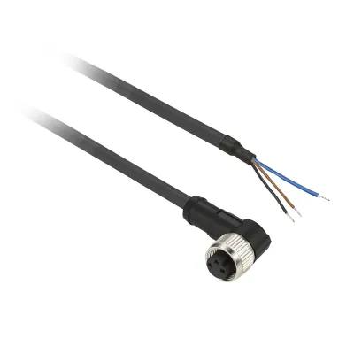 Telemechanique Sensors Leitungsdose XZCP0666L5 | Sensor-Aktor-Kabel M8 3-polig | PUR 5m | abgewinkelt | schwarz