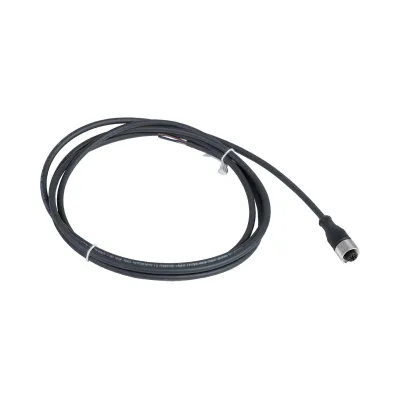 Telemechanique Sensors Leitungsdose XZCP1141L10 | Sensor-Aktor-Kabel 4-polig M12 Buchse | 10 m PUR-Kabel | schwarz