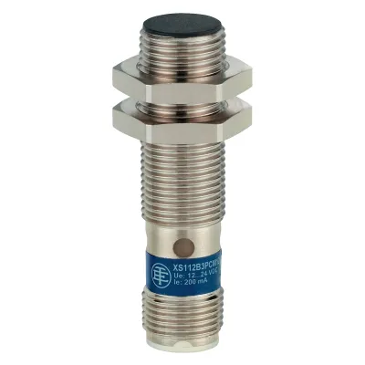 Schneider Electric Induktiver Näherungsschalter XS112B3PCM12 | M12 x 50 mm | PNP | bündig | 4 mm | Metall | M12-Stecker