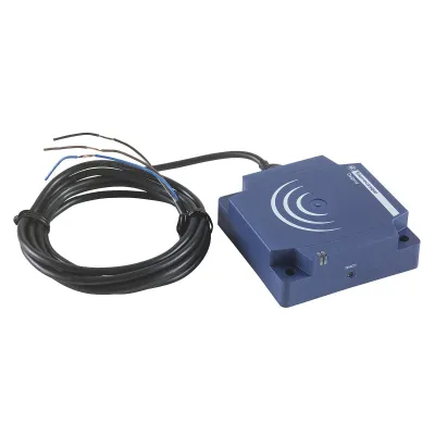 Telemechanique Sensors Induktiver Näherungsschalter XS8D1A1MAL2 | 20-264V AC/DC | 60mm | 2m Kabel | flach | Kunststoff