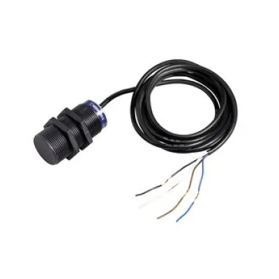 Telemecanique XS4P30PA340 Induktiver Näherungsschalter | M30 | 15mm | PNP | 12-24V DC | Kunststoff | 2m Kabel