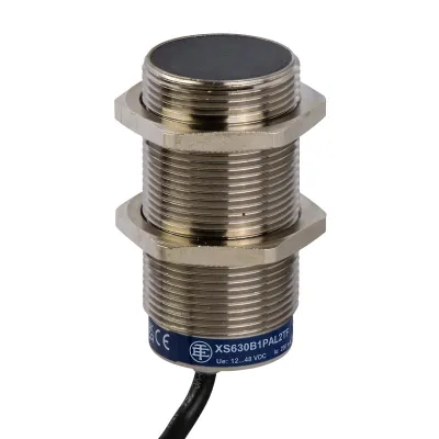 Telemecanique Sensors Induktivschalter XS630B1PAL2 | M30 | 15mm | PNP | 12–48V DC | 2m Kabel | NO | bündig