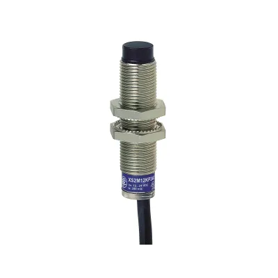 Telemechanique Sensors Näherungsschalter XS212BLPAL2 | M12 | PNP NO | 4mm Schaltabstand | Metall | IP65/IP67 | 2m Kabel