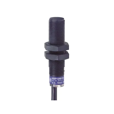 Telemechanique Induktiver Näherungsschalter XS4P12MA230 | M12 | 4mm | 24-240V AC/DC | Kunststoff | 2m Kabel